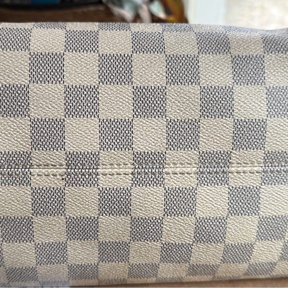 Louis Vuitton Gray and Brown Shoulder Bag with Damier Azur Canvas - Picture 2 of 9